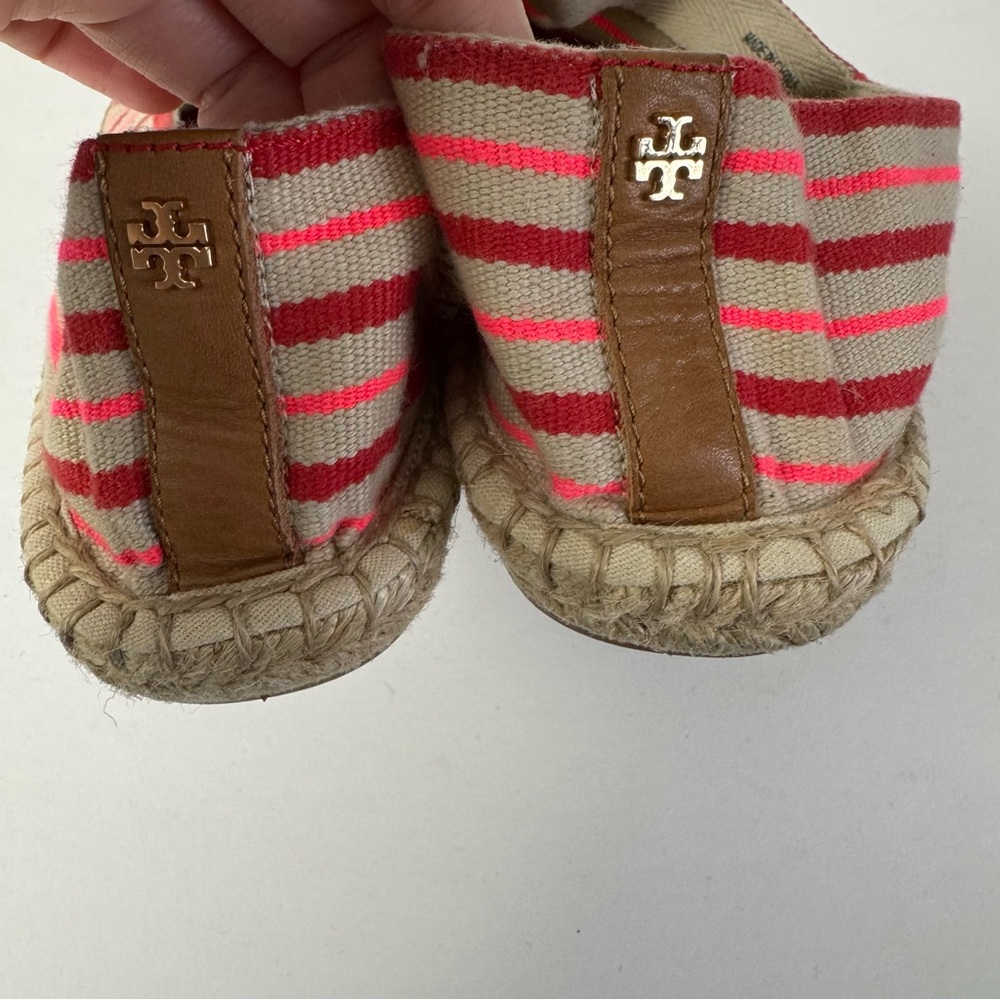 Tory Burch Striped Espadrilles Flats Women’s Size 10.5 - Picture 8 of 10